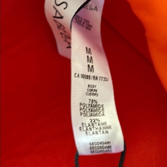 Cosabella M curvy orange one piece removable straps NWT Swimsuit hygienic Liner - Picture 7 of 7